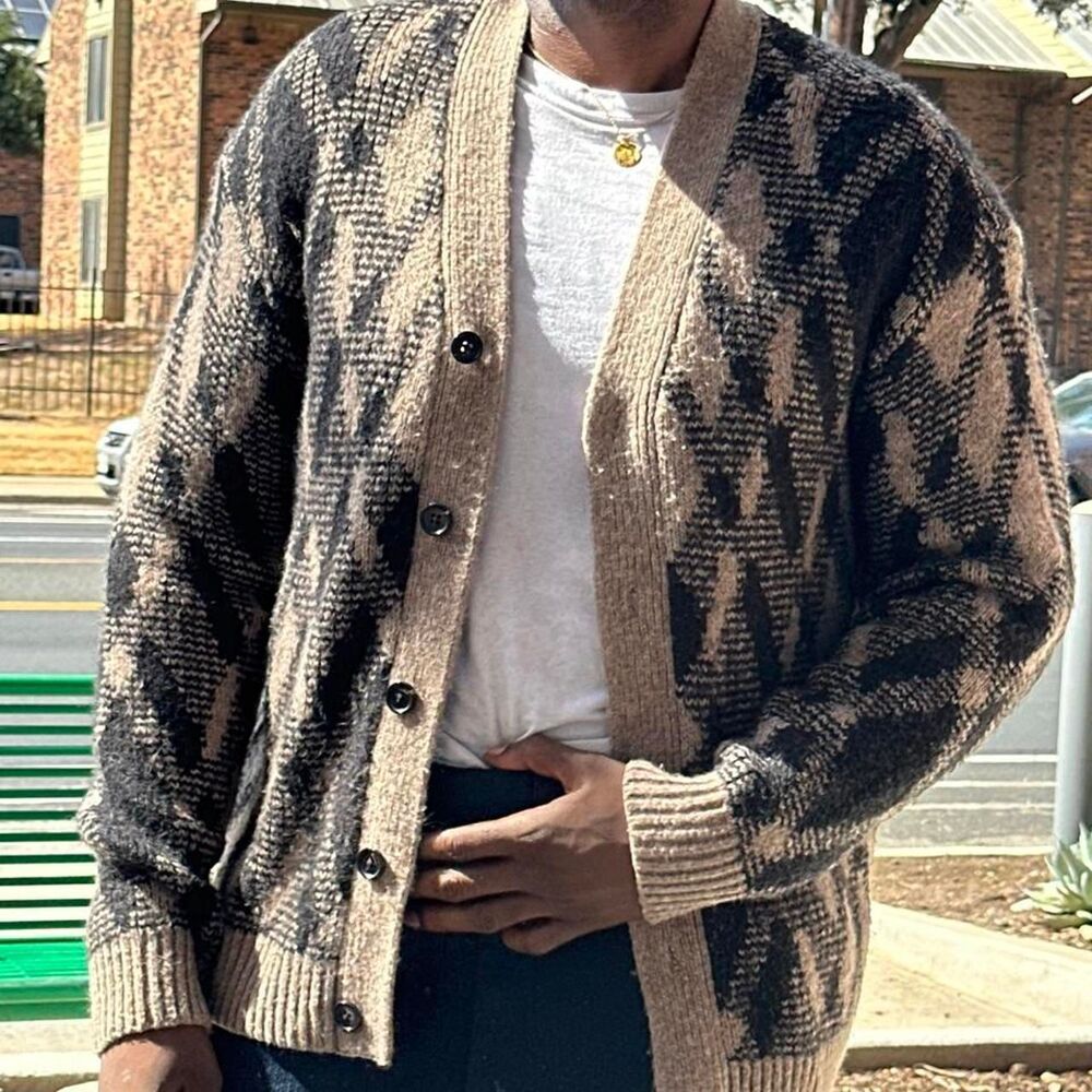 vintage abercrombie fitch brown cardigan